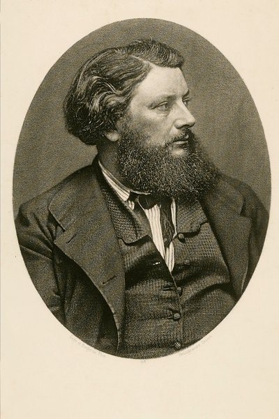 Gustave Courbet (zdjęcie czarno-białe) autorstwa French Photographer