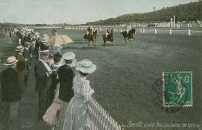 Wyścigi konne w Deauville. Pocztówka wysłana w 1913 roku. autorstwa French Photographer