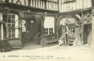Dom króla Franciszka I, Abbeville (zdjęcie czarno-białe) autorstwa French Photographer