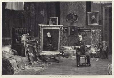 Jean-Joseph Benjamin-Constant w swoim warsztacie autorstwa French Photographer