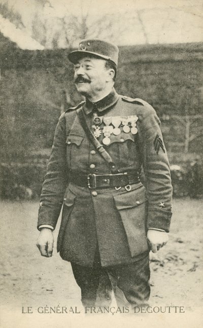 Jean-Marie Degoutte, francuski generał I wojny światowej (zdjęcie czarno-białe) autorstwa French Photographer