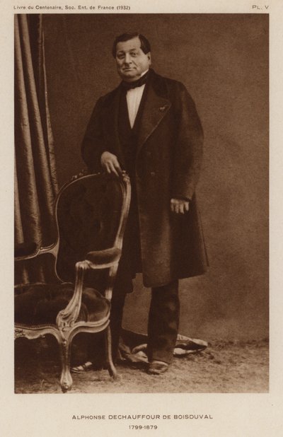 Jean Baptiste Boisduval, francuski lepidopterysta i botanik (zdjęcie czarno-białe) autorstwa French Photographer