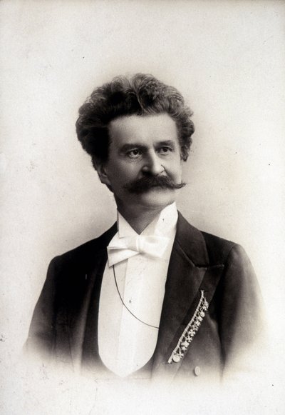 Johann II Strauss fils (1825-1899), austriacki kompozytor autorstwa French Photographer