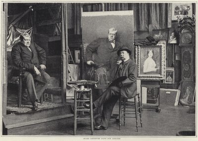 Jules Lefebvre w swoim warsztacie autorstwa French Photographer