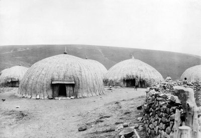 Kaffir Huts, Republika Południowej Afryki, ok. 1914 autorstwa French Photographer