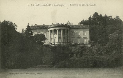 La Bachellerie, Dordogne, Chateau De Rastignac (zdjęcie czarno-białe) autorstwa French Photographer