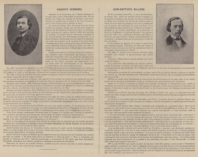 Komuna Paryska, Auguste Vermorel, Jean-Baptiste Milliere (zdjęcie czarno-białe) autorstwa French Photographer