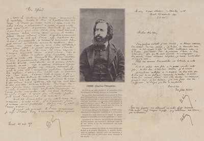 Komuna Paryska, Charles-Theophile Ferre (zdjęcie czarno-białe) autorstwa French Photographer