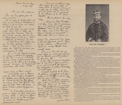 Komuna Paryska, Gustave Flourens (zdjęcie czarno-białe) autorstwa French Photographer