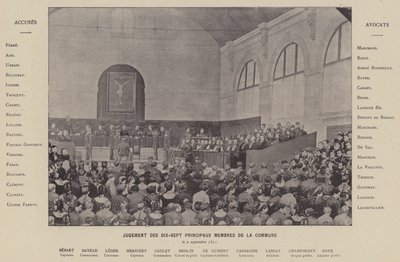 Komuna Paryska, Wyrok Siedemnastu Naczelnych Członków Komuny, 2 września 1871 (zdjęcie czarno-białe) autorstwa French Photographer