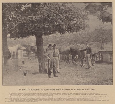 Komuna Paryska, Obóz Kawalerii Luksemburskiej po wkroczeniu Armii Wersalskiej (zdjęcie czarno-białe) autorstwa French Photographer