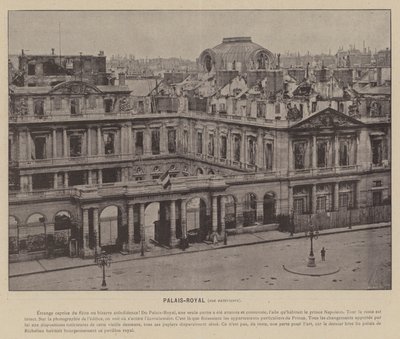 Komuna Paryska, Palais-Royal, widok zewnętrzny (zdjęcie czarno-białe) autorstwa French Photographer