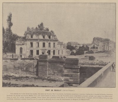 Komuna Paryska, Pont De Neuilly, Cote de Puteaux (zdjęcie czarno-białe) autorstwa French Photographer