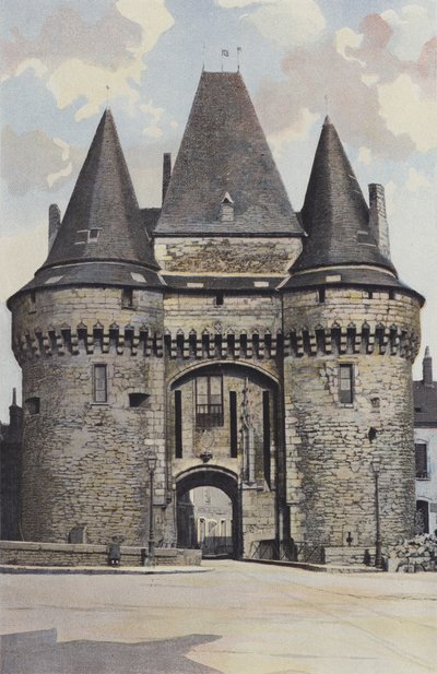 La Ferte-Bernard, brama miejska, strona wejścia (ratusz) autorstwa French Photographer