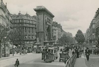 La Porte et le Boulevard Saint-Denis, Brama Saint-Denis i Bulwar (fotograwiura) autorstwa French Photographer