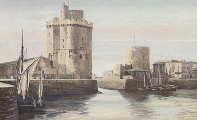 La Rochelle, Wejście do portu, Tour Saint-Nicolas, Tour de la Chaine autorstwa French Photographer