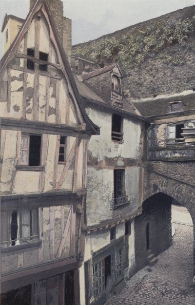 Laval, Porte Beucheresse i domy vicilles autorstwa French Photographer