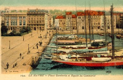 Le Havre, Plac Gambetta, Zagłębie Handlowe autorstwa French Photographer