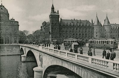 Pont au Change i Palais de Justice, Pont au Change i Trybunał Sprawiedliwości (fotografika) autorstwa French Photographer