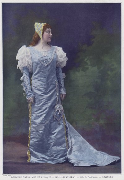 Louise Grandjean jako Desdemona w Othello (kolorowe zdjęcie) autorstwa French Photographer