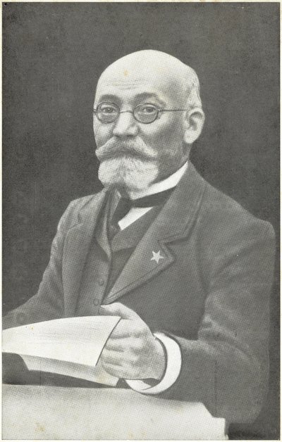 Ludwik Lejzer Zamenhof, polski wynalazca Esperanto (zdjęcie czarno-białe) autorstwa French Photographer