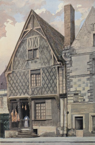 Luynes, Stary dom na placu autorstwa French Photographer