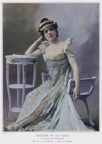 Marie-Louise de Miramon jako Josephine w Le Billet de Josephine (kolorowe zdjęcie) autorstwa French Photographer