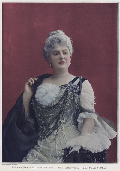 Marie Magnier jako Madame Joulin w Les Deux Ecoles (kolorowe zdjęcie) autorstwa French Photographer