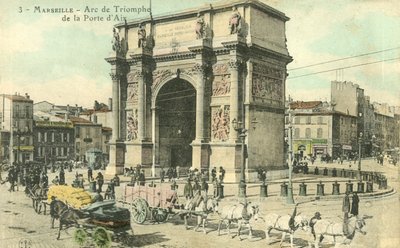 Marsylia, Łuk Triumfalny Porte Daix autorstwa French Photographer