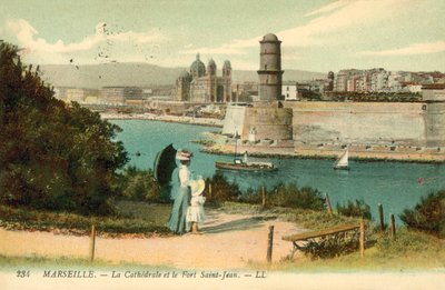 Marsylia, Katedra, Fort Saint-Jean autorstwa French Photographer