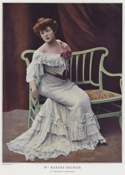 Marthe Regnier, francuska aktorka (kolorowe zdjęcie) autorstwa French Photographer