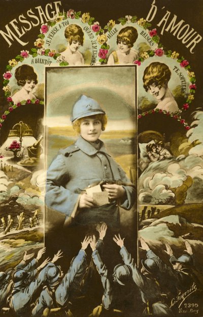 Przesłanie miłości do żołnierzy (kolorowe zdjęcie) autorstwa French Photographer