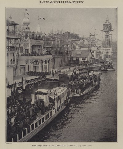Otwarcie Wystawy Universelle 1900, Paryż (zdjęcie czarno-białe) autorstwa French Photographer