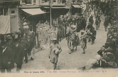 Orlean, Fetes de Jeanne DArc, 7 maja 1913. Pocztówka wysłana w 1913 r. autorstwa French Photographer