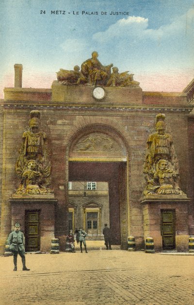 Pałac Sprawiedliwości, Metz (zdjęcie kolorowe) autorstwa French Photographer