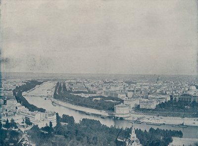 Panorama Paryża z Trocadero (zdjęcie czarno-białe) autorstwa French Photographer