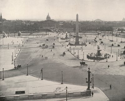 Paryż: widok na południe z widokiem na Place de la Concorde (zdjęcie czarno-białe) autorstwa French Photographer
