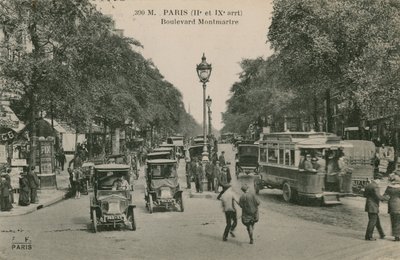 Paryż, bulwar Montmartre. Pocztówka wysłana w 1913 roku. autorstwa French Photographer