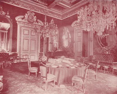 Paryż: Sala Konferencyjna, Ministerstwo Spraw Zagranicznych (zdjęcie czarno-białe) autorstwa French Photographer