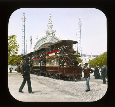 Ekspozycja Paryska: główna brama wjazdowa, 1900 (zjeżdżalnia z latarnią) autorstwa French Photographer
