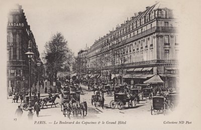 Paryż, Boulevard Des Capucines, Grand Hotel autorstwa French Photographer
