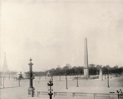 Paryż: Place de la Concorde (zdjęcie czarno-białe) autorstwa French Photographer