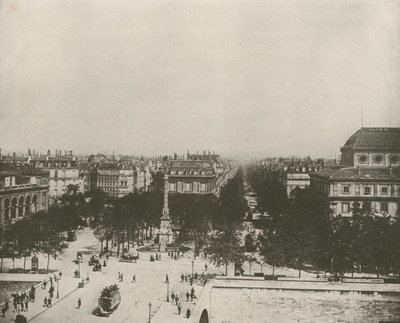 Paryż: Place du Chatelet (zdjęcie czarno-białe) autorstwa French Photographer
