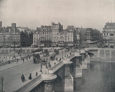 Paryż: Pont Neuf, czyli Nowy Most (zdjęcie czarno-białe) autorstwa French Photographer