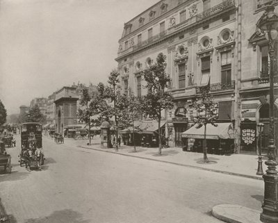 Paryż: Teatr Renesansu i Porte St Martin (zdjęcie czarno-białe) autorstwa French Photographer