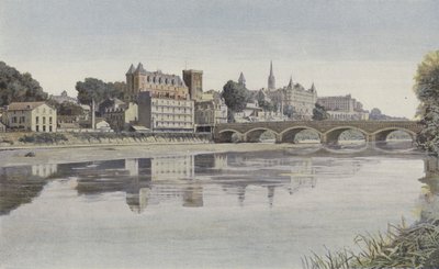 Pau, Widok ogólny, z lewego brzegu Gave autorstwa French Photographer