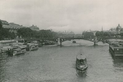 Perspektywa na Sekwanę, Pont des Saint-Peres, Sekwana i most Saints-Peres (fotograwerowanie) autorstwa French Photographer