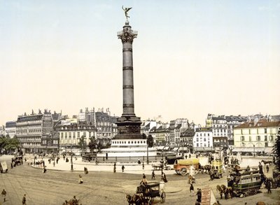 Place de la Bastille, Paryż, wyd. 1900 autorstwa French Photographer