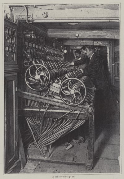 Gra na organach w Operze Paryskiej (zdjęcie czarno-białe) autorstwa French Photographer