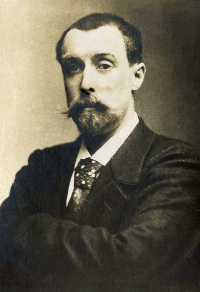 Portret Alphonse Allais (1854-1905), francuskiego dziennikarza, komika i poety. autorstwa French Photographer
